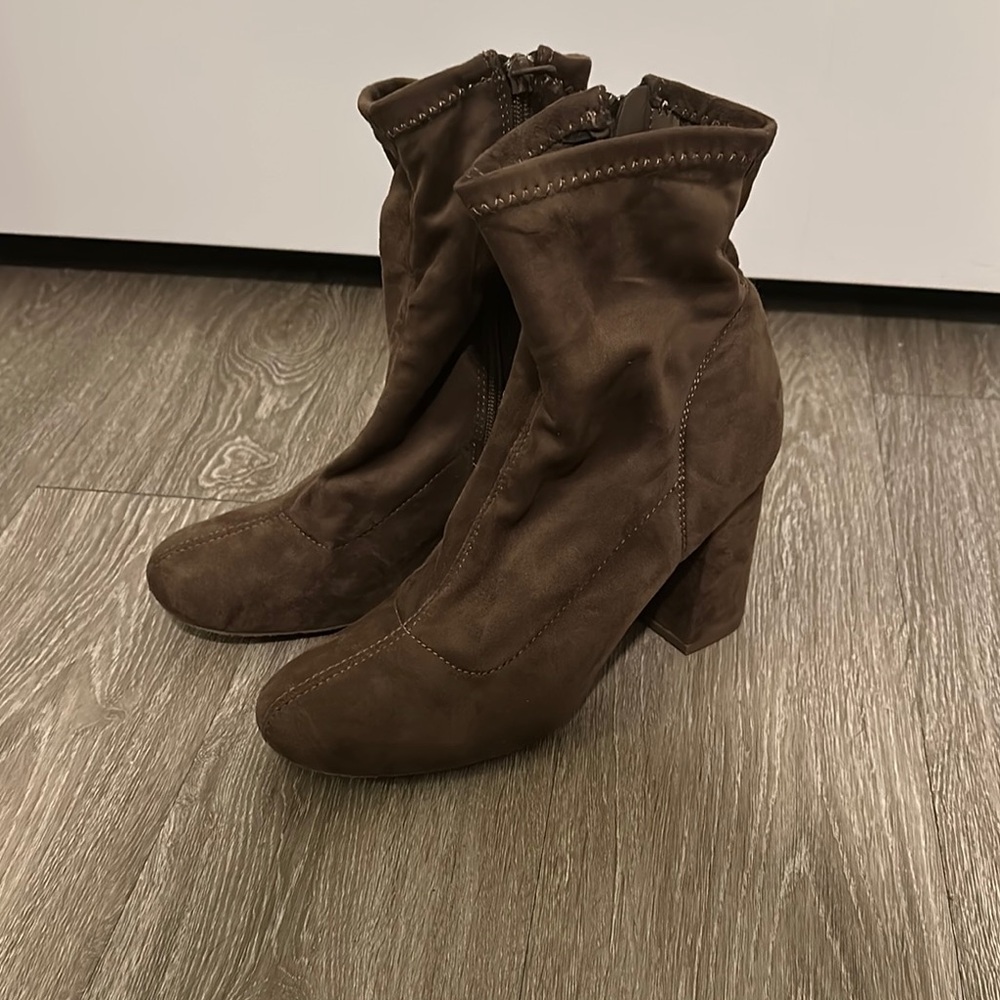 Brown Suede Ankle Boots